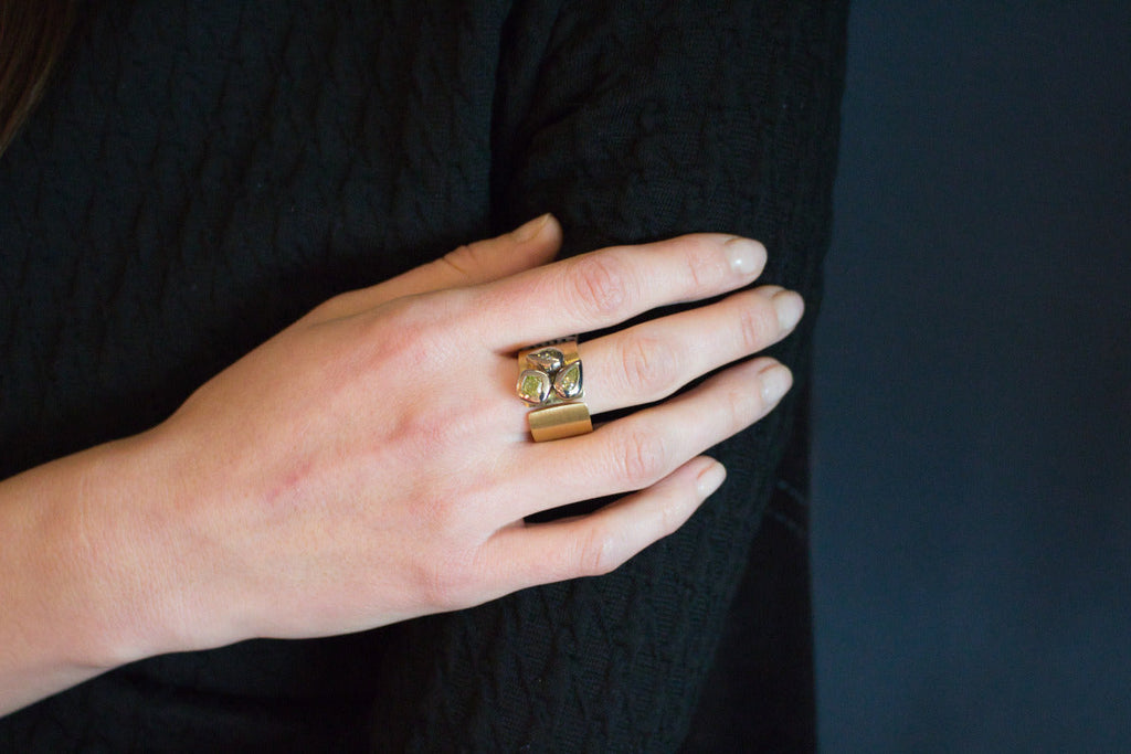 Ring mit gelben Diamanten - Goldschmiedekunst Hein