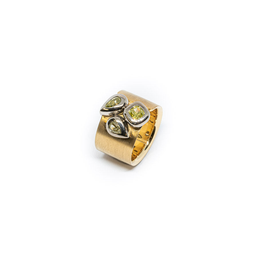 Ring gelbe Diamanten - Goldschmiedekunst Hein