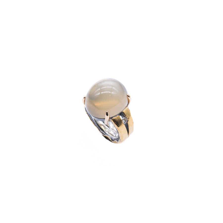 Mondstein Ring #7 - Goldschmiedekunst Hein