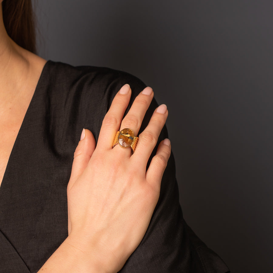 Rutilquarz Ring #1 - Goldschmiedekunst Hein