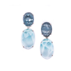 Aqua/Larimar Ohrringe - Goldschmiedekunst Hein