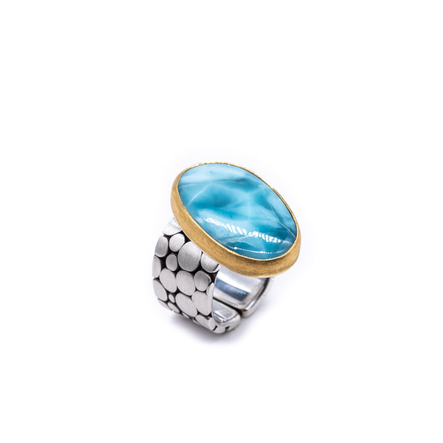 Larimar Ring - Goldschmiedekunst Hein