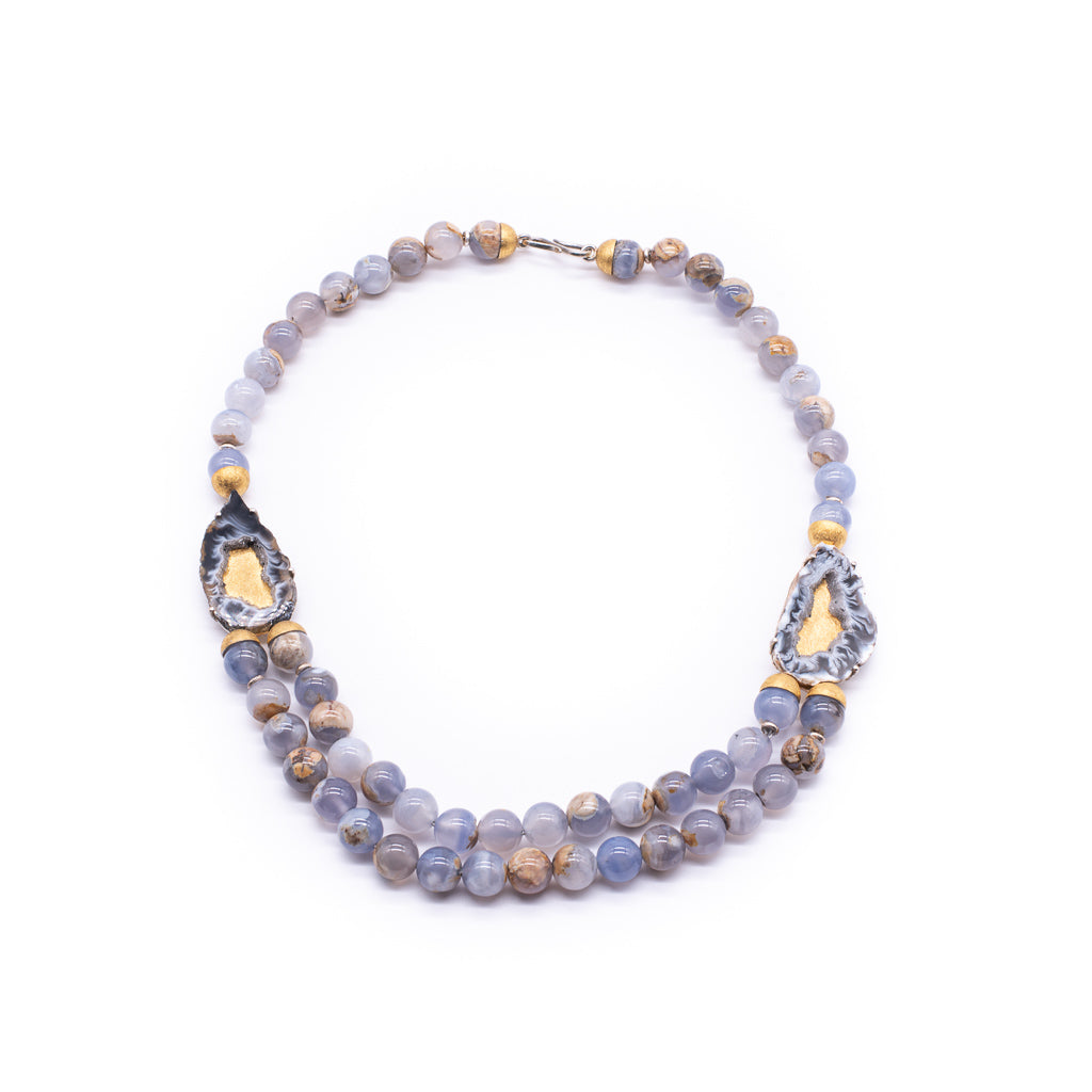 Chalcedon Collier - Goldschmiedekunst Hein