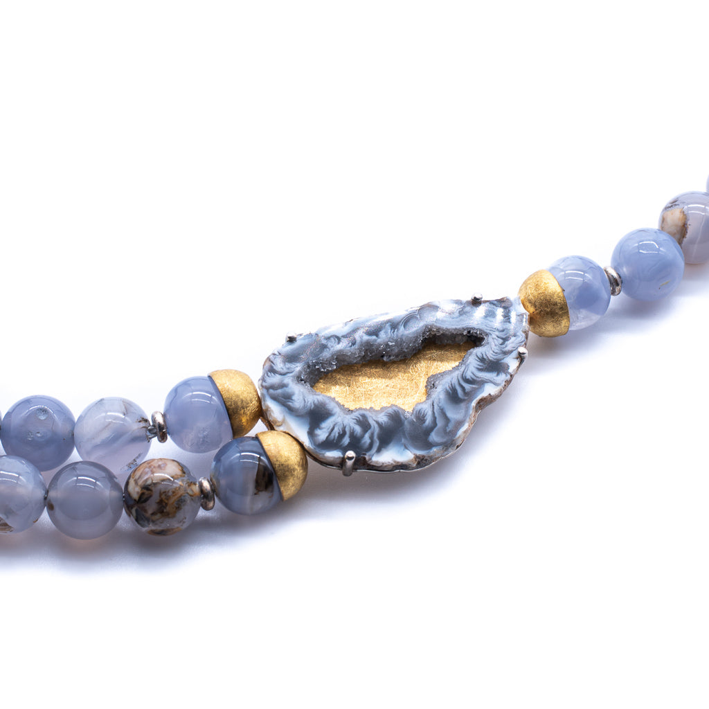 Chalcedon Collier - Goldschmiedekunst Hein