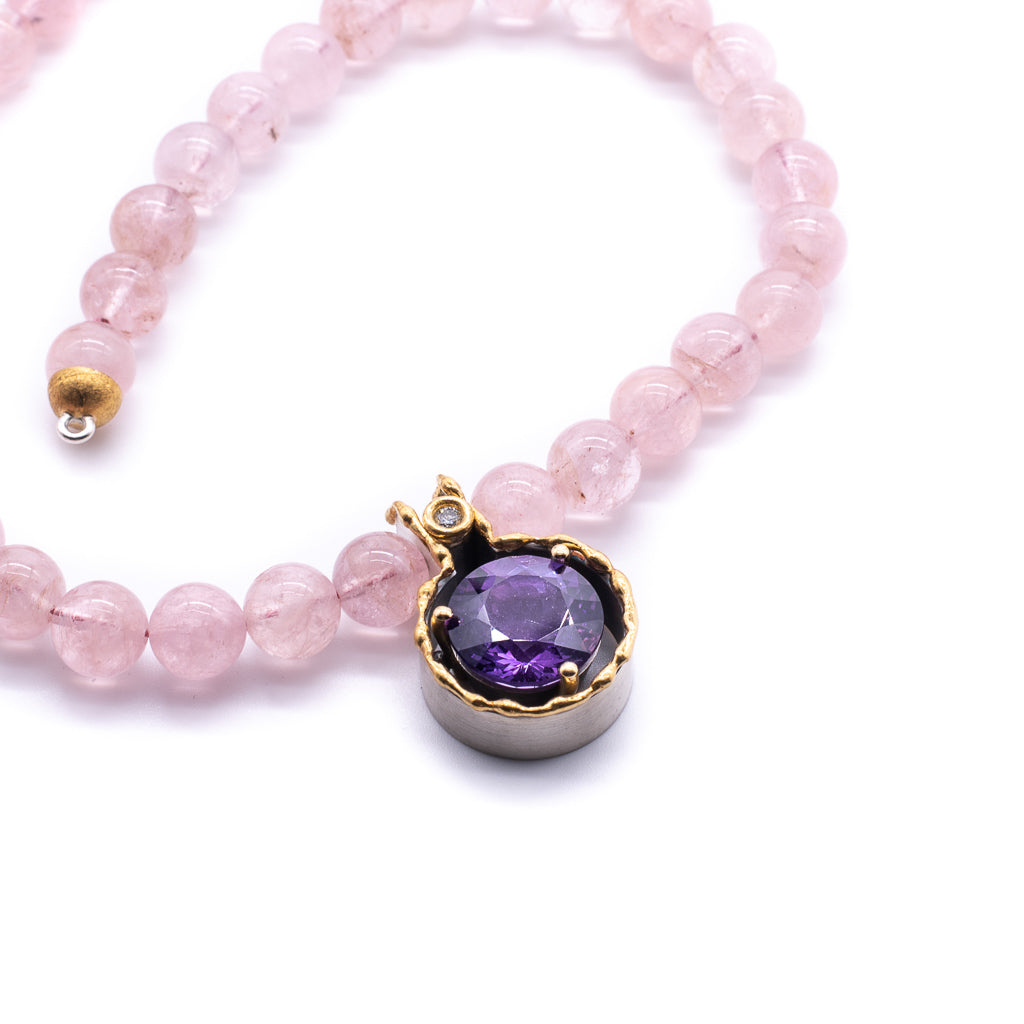 Amethyst/Morganit Collier - Goldschmiedekunst Hein