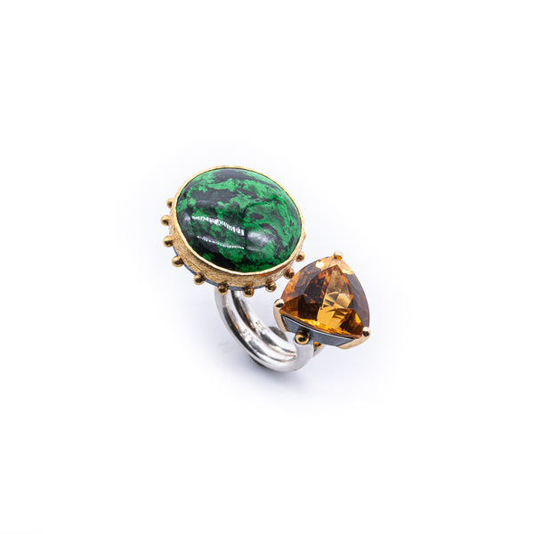 Jade Citrin Ring - Goldschmiedekunst Hein