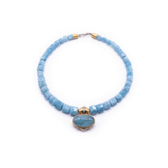 Aquamarin Collier - Goldschmiedekunst Hein