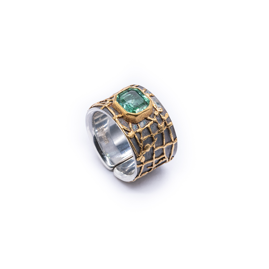 Turmalin Ring (achteckig) - Goldschmiedekunst Hein