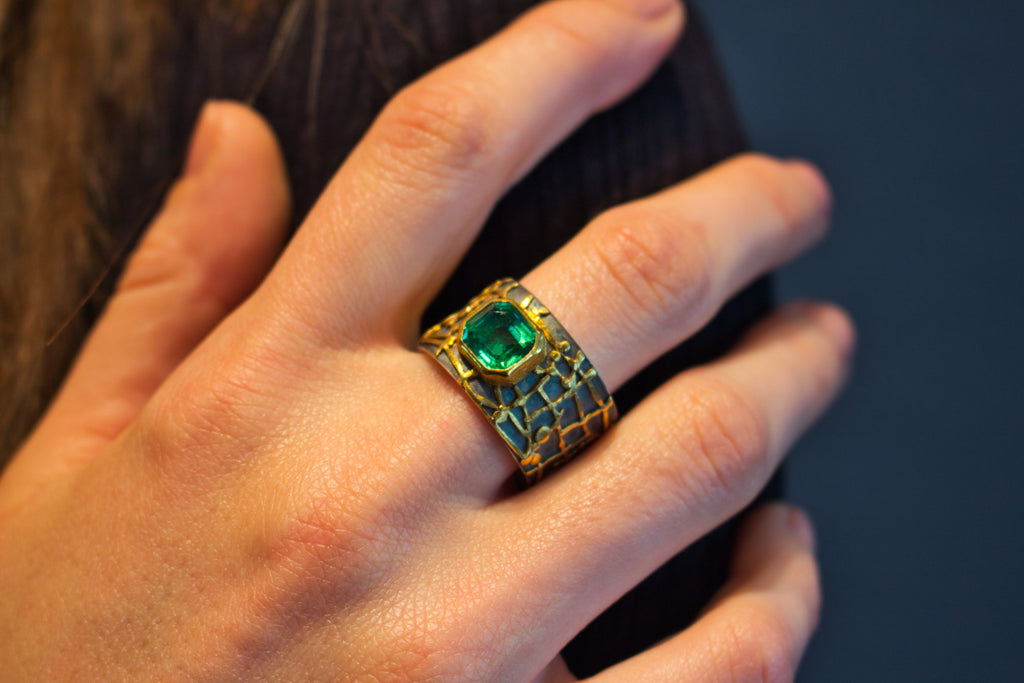 Turmalin Ring (achteckig) - Goldschmiedekunst Hein