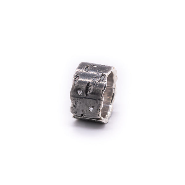 Lava Ring mit Brillanten - Goldschmiedekunst Hein